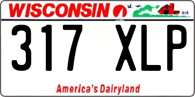 WI license plate 317XLP