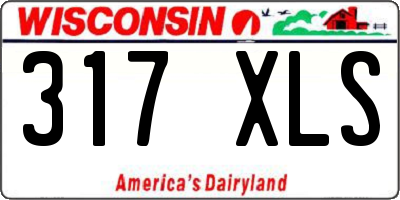 WI license plate 317XLS