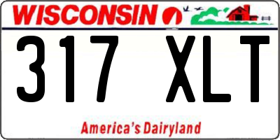WI license plate 317XLT