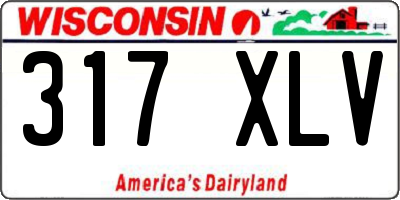 WI license plate 317XLV