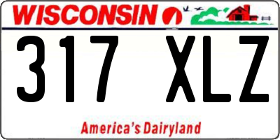 WI license plate 317XLZ