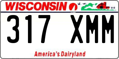 WI license plate 317XMM