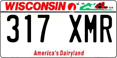 WI license plate 317XMR