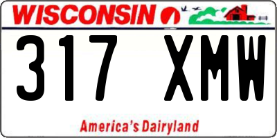 WI license plate 317XMW