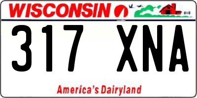 WI license plate 317XNA