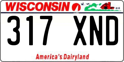 WI license plate 317XND