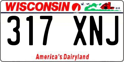 WI license plate 317XNJ
