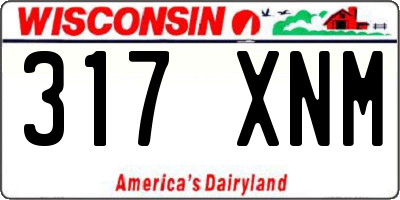 WI license plate 317XNM