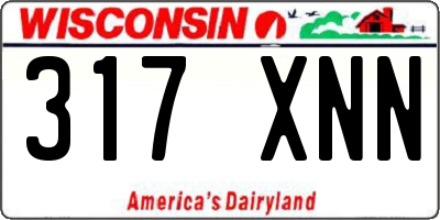 WI license plate 317XNN