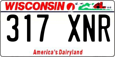 WI license plate 317XNR