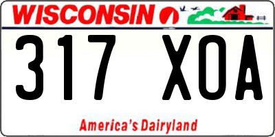 WI license plate 317XOA