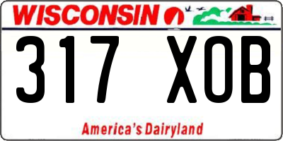 WI license plate 317XOB