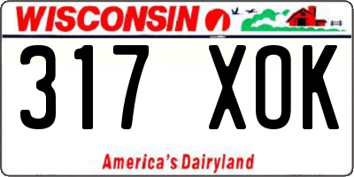 WI license plate 317XOK