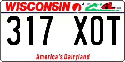 WI license plate 317XOT