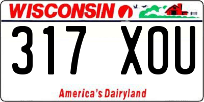 WI license plate 317XOU