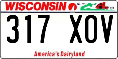 WI license plate 317XOV