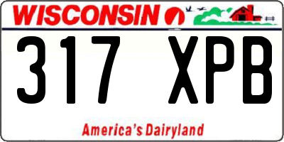 WI license plate 317XPB