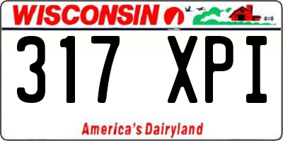 WI license plate 317XPI