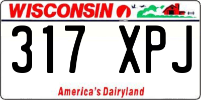 WI license plate 317XPJ