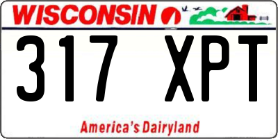 WI license plate 317XPT