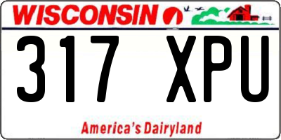WI license plate 317XPU