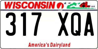 WI license plate 317XQA