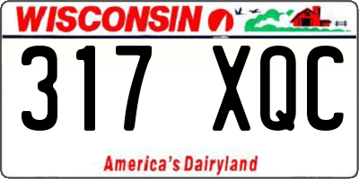 WI license plate 317XQC