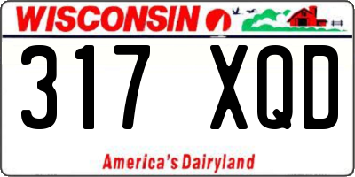 WI license plate 317XQD