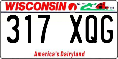 WI license plate 317XQG