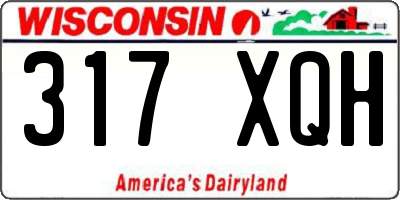 WI license plate 317XQH
