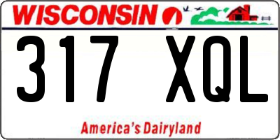WI license plate 317XQL