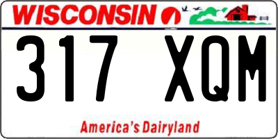 WI license plate 317XQM