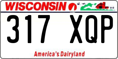 WI license plate 317XQP