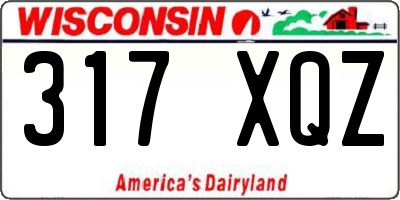 WI license plate 317XQZ