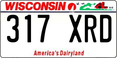 WI license plate 317XRD