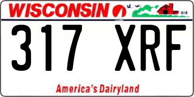 WI license plate 317XRF