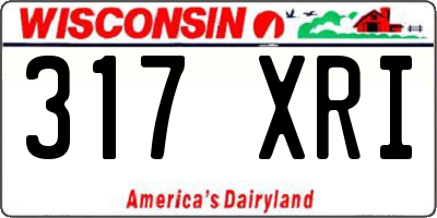 WI license plate 317XRI