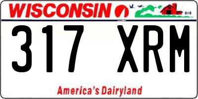 WI license plate 317XRM