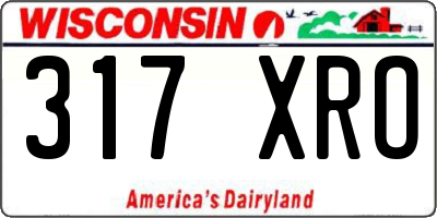 WI license plate 317XRO