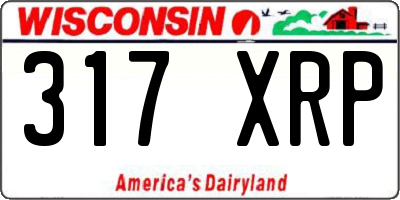 WI license plate 317XRP