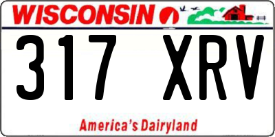 WI license plate 317XRV
