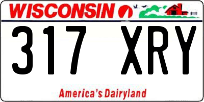WI license plate 317XRY