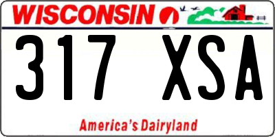 WI license plate 317XSA