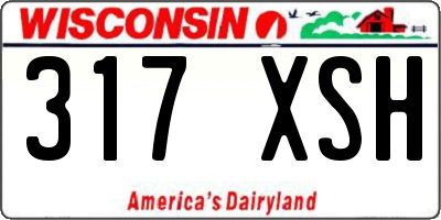 WI license plate 317XSH