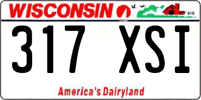 WI license plate 317XSI