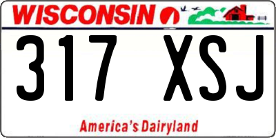 WI license plate 317XSJ