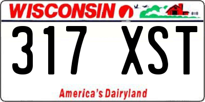WI license plate 317XST