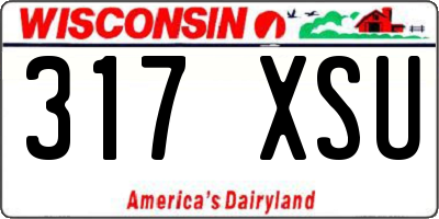 WI license plate 317XSU
