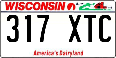 WI license plate 317XTC