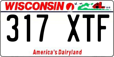 WI license plate 317XTF